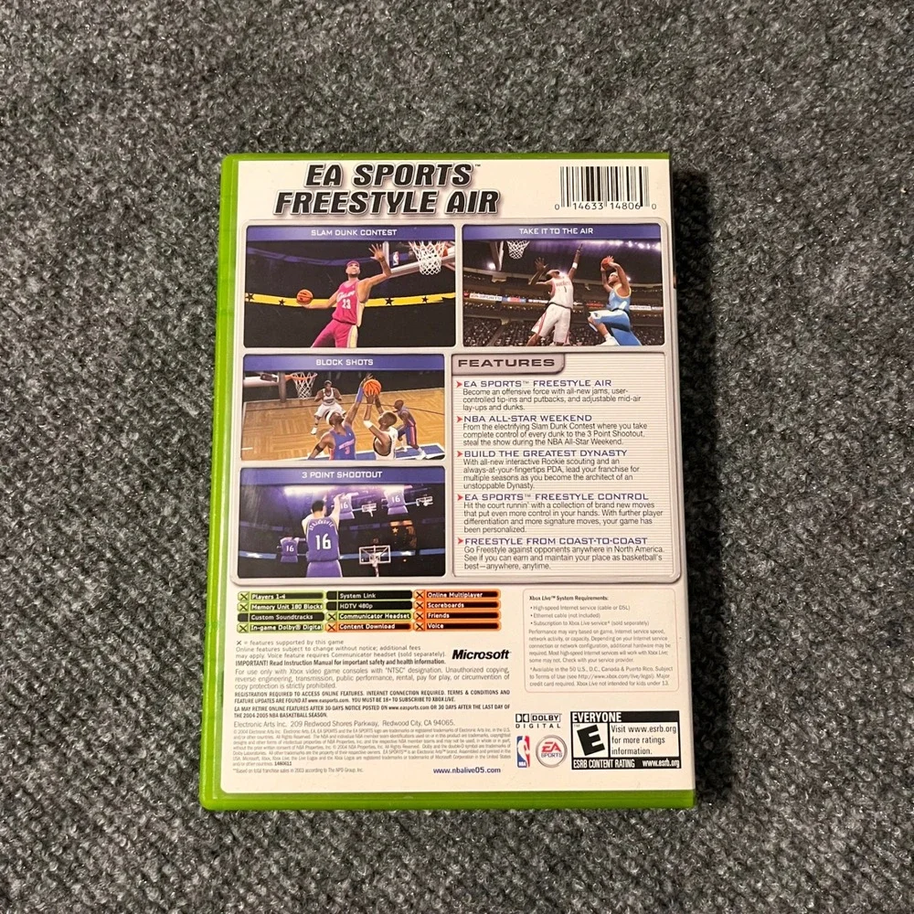 NBA Live 2005 Microsoft Xbox Original Game EA Sports Carmelo Anthony CIB